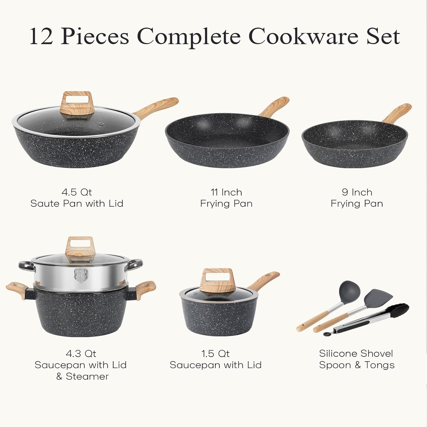 Granite Induction Cookware Set